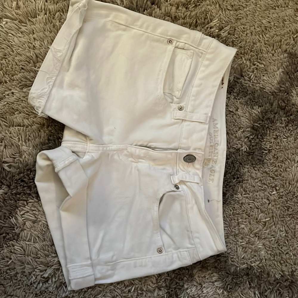 White Jean Shorts